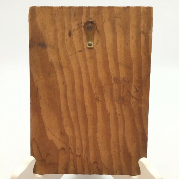 Latin American Folk Art Hand Painted Wooden Pictures Set of 3 w/ Hangers Vintage - Picture 7 of 12